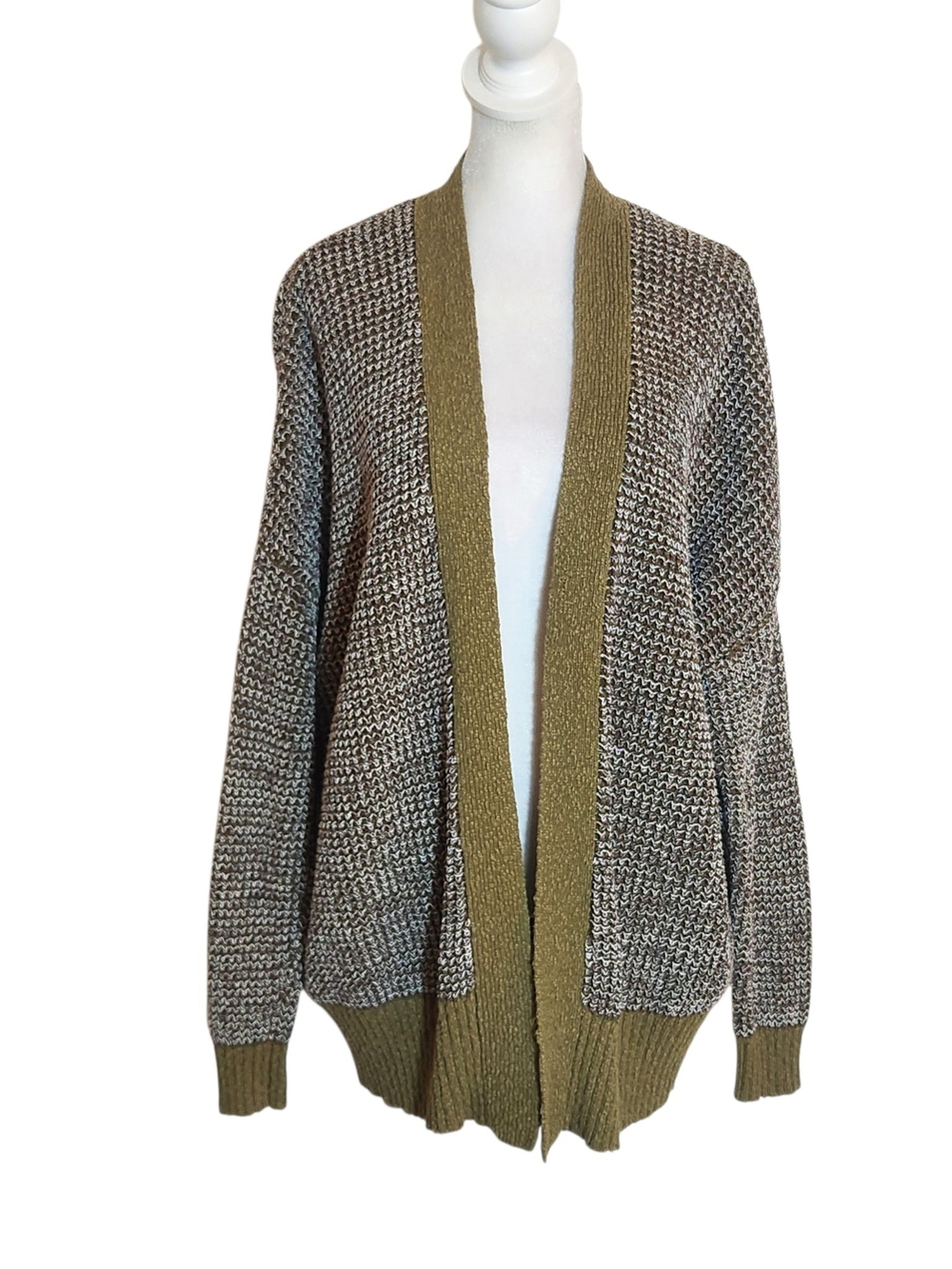 Urban Outfitters Green Chunky Knit Open Cardigan Sweater Size Small